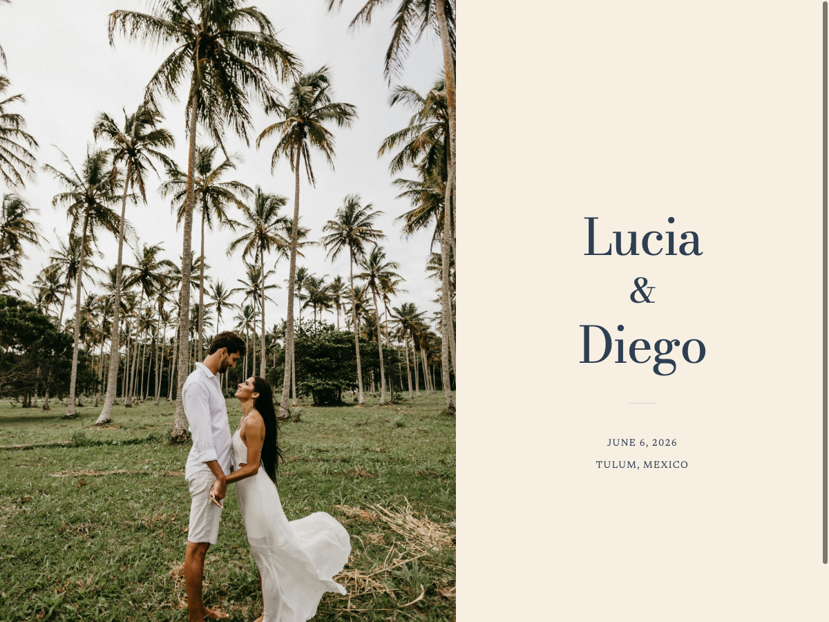Riviera Wedping website template